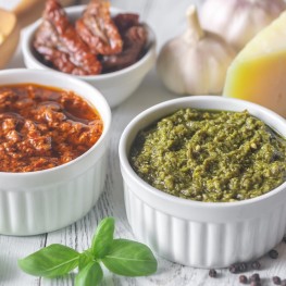 Gourmet Vegetables, Tomatoes, Pesto and Olives