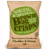 Brown Bag Cheddar & Onion Crisps 20 x 40g