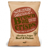 Brown Bag Beef & Onion Crisps 20 x 40g