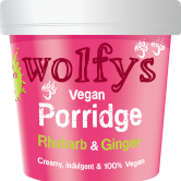 Wolfys Vegan Porridge (Rhubarb & Ginger) 6 x 84g