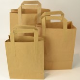 Small Brown Paper Carriers x 250