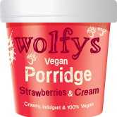 Wolfys Vegan Porridge (Strawberries & Cream) 6 x 84g
